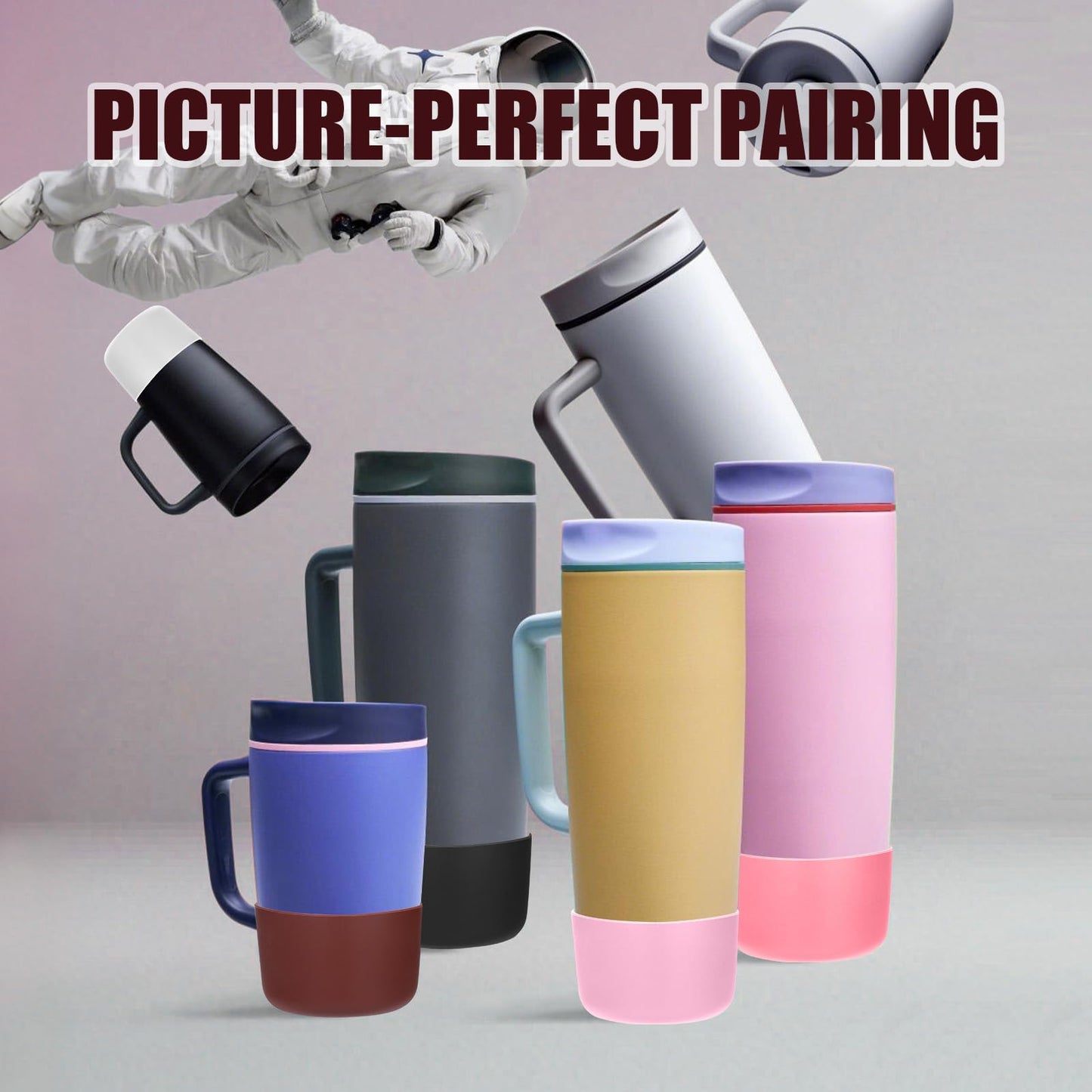 Mity rain 2PCS Protective Boot for Owala SmoothSip Slider with Handle 24 oz