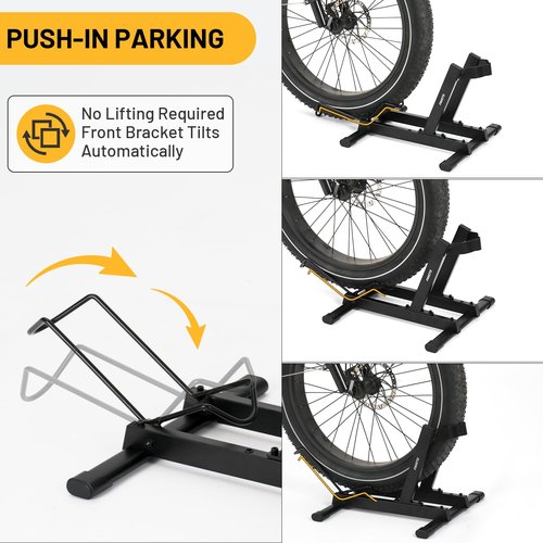 Favoto Floor Bike Stand – Ebike Parking Rack, Road & Mountain Bike Stand, Fits 20"-29" Wheels (Fat Tire Compatible), Ideal for Indoor & Garage Use