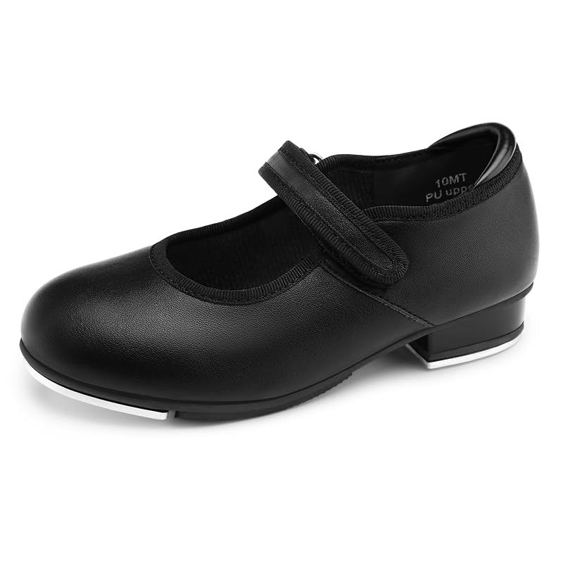 Stelle Tap Shoes for Toddler Girls PU Black + 7 Variation: B-Black PU+7 Toddler