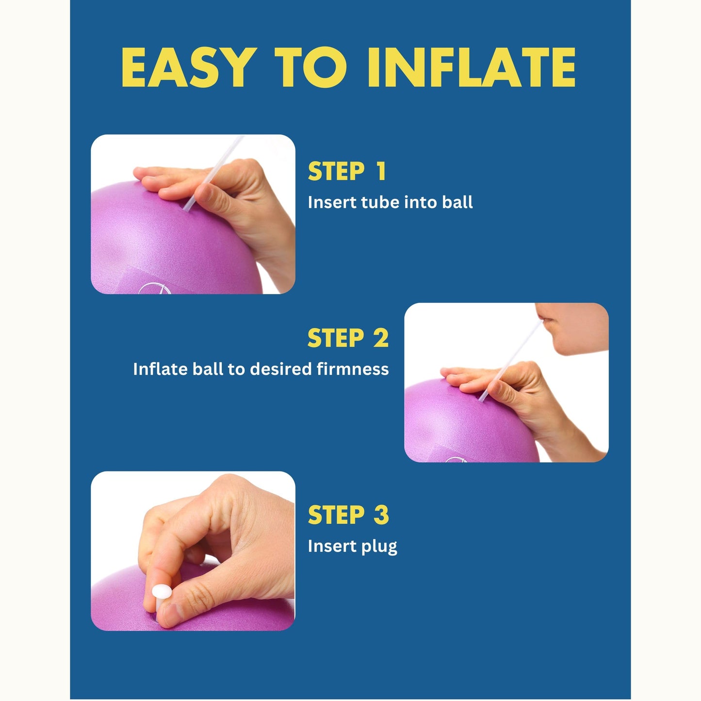 ProBody Pilates Small Exercise Ball - 9 Inch Workout Ball for Stability, Barre, Yoga, Core & Physical Therapy, Home Gym & Office Use (Teal)