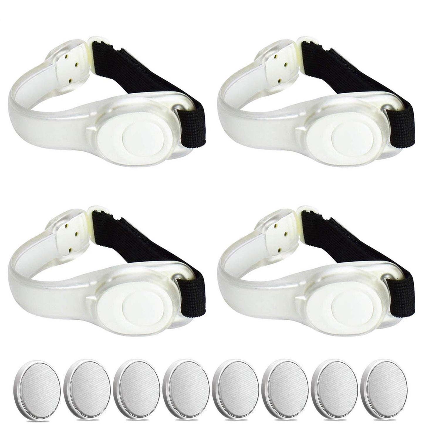 AMNQUERXUS Premium LED Light Up Armband, Reflective Adjustable Wearable Silicone Running Belt Strap/Waterproof Glow in the Dark for Running Jogging Walking Cycling Concert Camping Outdoor Sports