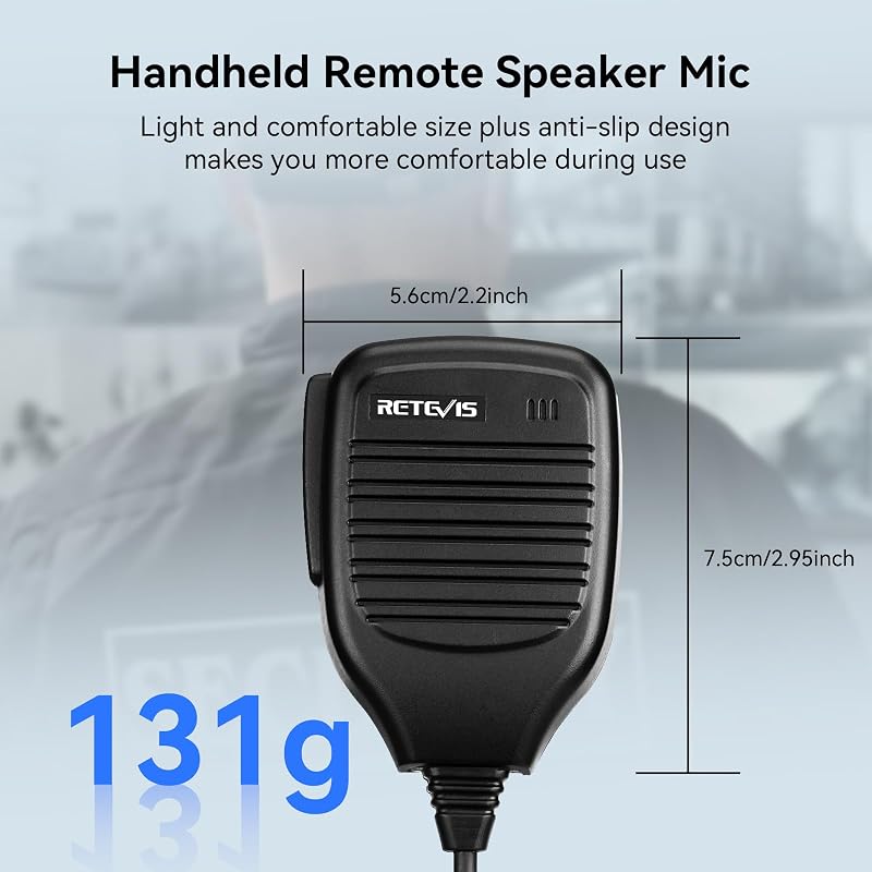 Retevis 2-Pin Shoulder Speaker Mic – 5 Pack (Variation: 5) for RT Series Walkie Talkies