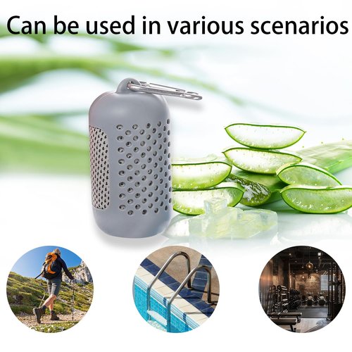 Yoga Quick-Dry Towel - Non-Slip with Carabiner Clip & Silicone Case-Grey