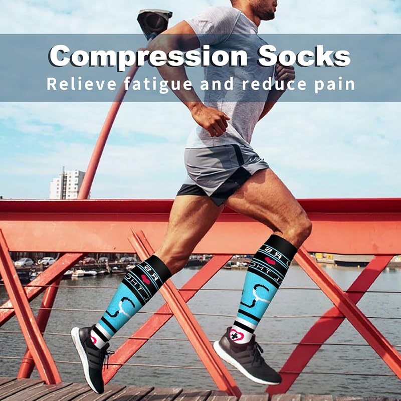 Copper Compression Socks for Men & Women 15-20 mmHg - 6 Pairs, A-collocation03+Large-X-Large