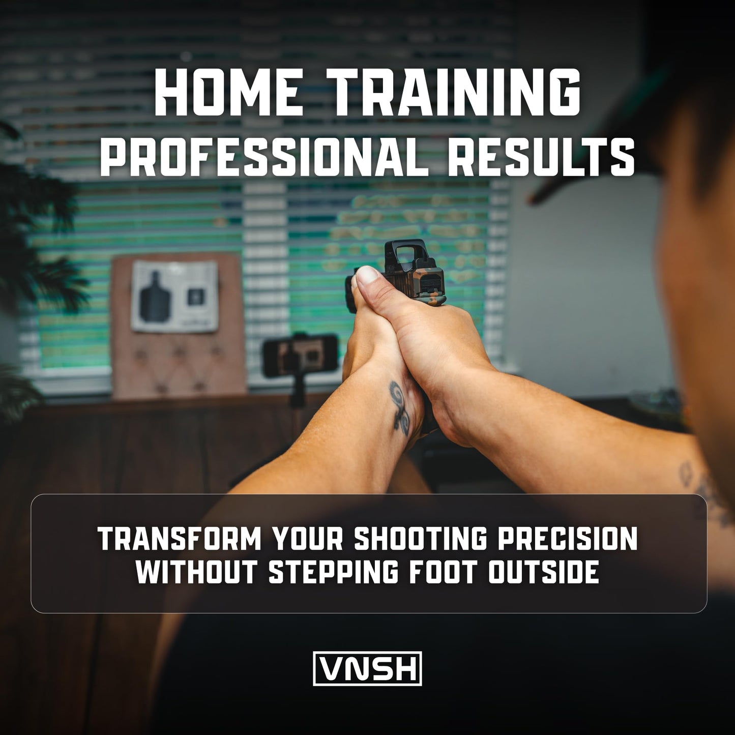 VNSH - Laser Strike Training System | Dry Fire Laser Training | Laser Training Cartridge | High Accuracy | Most Professional | 5 Yards to 100 Yards Range | Caliber Compatibility (.380 ACP)