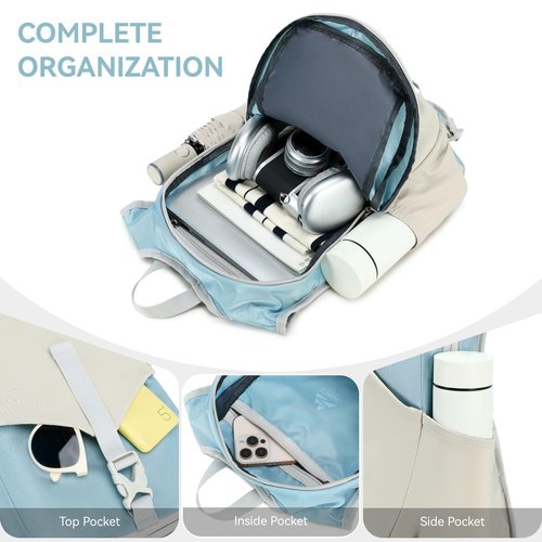 UTIAMIAOGONGO 15L Small Hiking Backpack for Women Men Lightweight Packable Backpack Foldable Casual Daypack for Camping Travel Outdoor, Blue