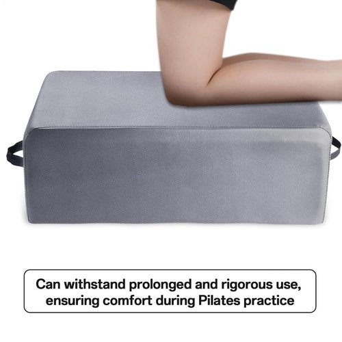 Pilates Reformer Box,Foldable Pilates Reformer 25.6x16.5x7.9 in,Premium PU and Wood Pilates Sitting Box,Pilates Box for Reformer Body Stamina Stretching Balance Exercise Workout (Grey)