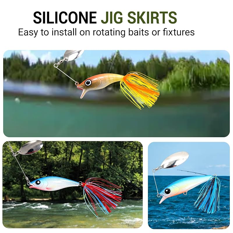 25-Color Silicone Fly Tying Material Set – 5.1" Strands for Lures, Jigs & Skirts (Variation: 25 colors)
