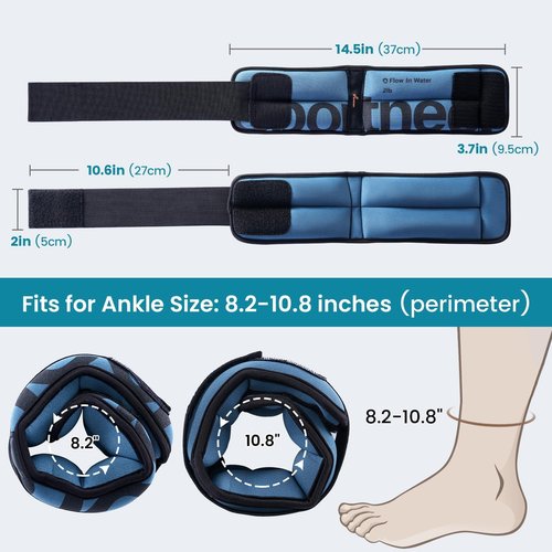 Sportneer Water Aerobics Pool Exercise Equipment Water Workout Combo Set Includes High Density Water Dumbbell Aqua Belt Water Ankle Weights for Aquatic Therapy Pool Fitness Water Exercise Blue