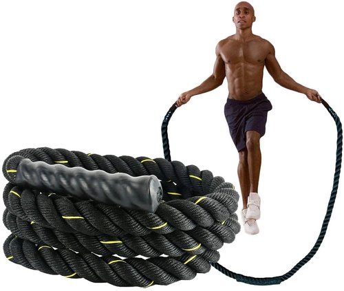 Heavy Jump Rope Skipping Rope Workout Battle Ropes for Men Women Total Body Workouts Power Training Improve Strength Building Muscle