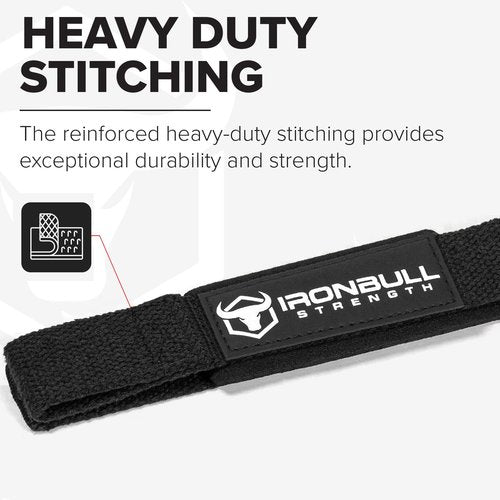 Lifting Wrist Straps for Weightlifting (1 Pair) – Padded Lifting Straps for Deadlifts, Powerlifting, Strength Training & Bodybuilding – Gym Straps for Men & Women (Black V2)