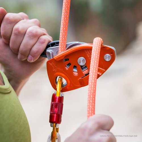 Petzl SM'D Carabiner - Versatile, Lightweight, Compact, D-Shaped Locking Carabiner for Rock and Ice Climbing - Twist-Lock