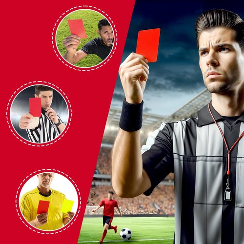 YBEATY 10PCS Professional Soccer Penalty Cards Red Yellow Soccer Referee Cards Referee Penalty Professional Football Warning Ejection Delay Card Referees Accessory for Soccer Football Game Training
