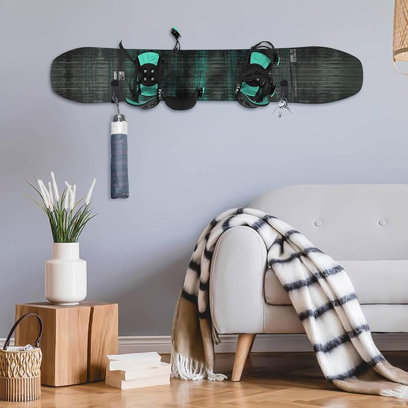 Upgrade 2 Pack Snowboard Wall Mount Clips - Horizontal Display Hangers