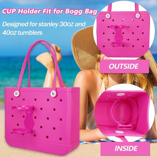 Cup Holder for Bogg Bag,Fits 30oz 40oz Stanley, Adjustable Insert Drink Holder Compatible with Bogg Bag,Foldable Water Bottle Holder Attachment for Bogg Bag Accessories