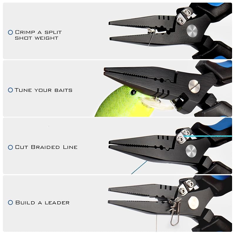 KastKing Intimidator Fishing Pliers, Saltwater Resistant Fishing Gear