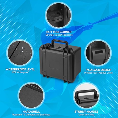 Eligara Graded Card Storage Box, PSA Slab Case Holder Compatible with 40 Graded Cards, Top Loader Storage Hard Cases, Waterproof Trading Card Storage Boxes for Top Loaders, Sports Card, One Touch
