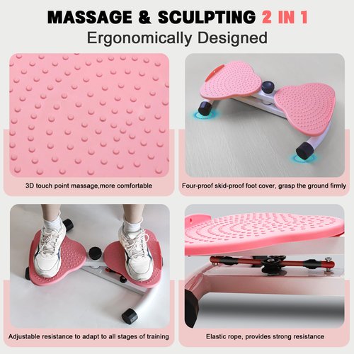 Liznkjious Waist Twisting Machine, Ab Twist Board with Resistance Bands, 260 lbs Weight Capacity, Noiseless Twist Exercise Machine for Women Men Slim Waist and Core Ab Exercise