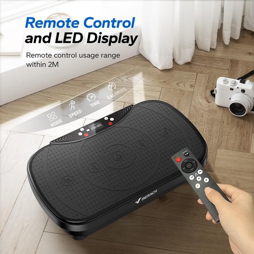 MERACH Vibration Plate Exercise Machine, Vibration Plate with Bluetooth and LED Display, Vibrating Plate Exercise Machine for Women Men, Workout Equipment for Home
