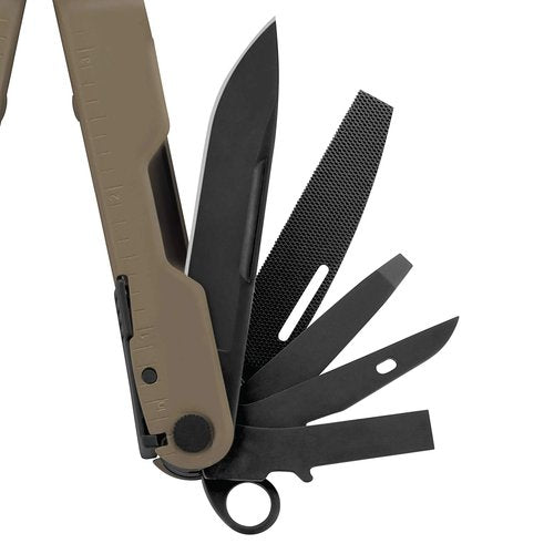 LEATHERMAN, Rebar Multitool with Premium Replaceable Wire Cutters and Saw, Coyote Tan with Nylon Sheath