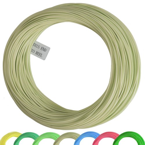 Moss Green 6wt Weight Forward Floating Fly Fishing Line for All Anglers for Stream Lake River Fishing OPP Bag Packaging