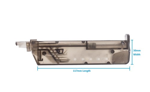 Airsoft Speed Loader for 6mm BBS, 100 Rounds Quick Loader for Airsoft Magazine BBS, Fast Loader for AEG Biodegradable 6mm BB - 2 Packs