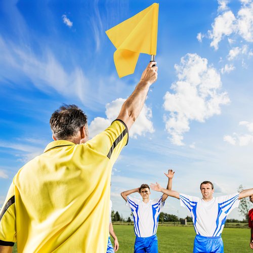 Veemoon 4Pcs Referee Flag Sports,Linesman Signal Flags Training Sports Flags with Sponge Handle Stainless Steel Pole for Soccer Volleyball Basketball Football Competition (Yellow, Red, Green, White)
