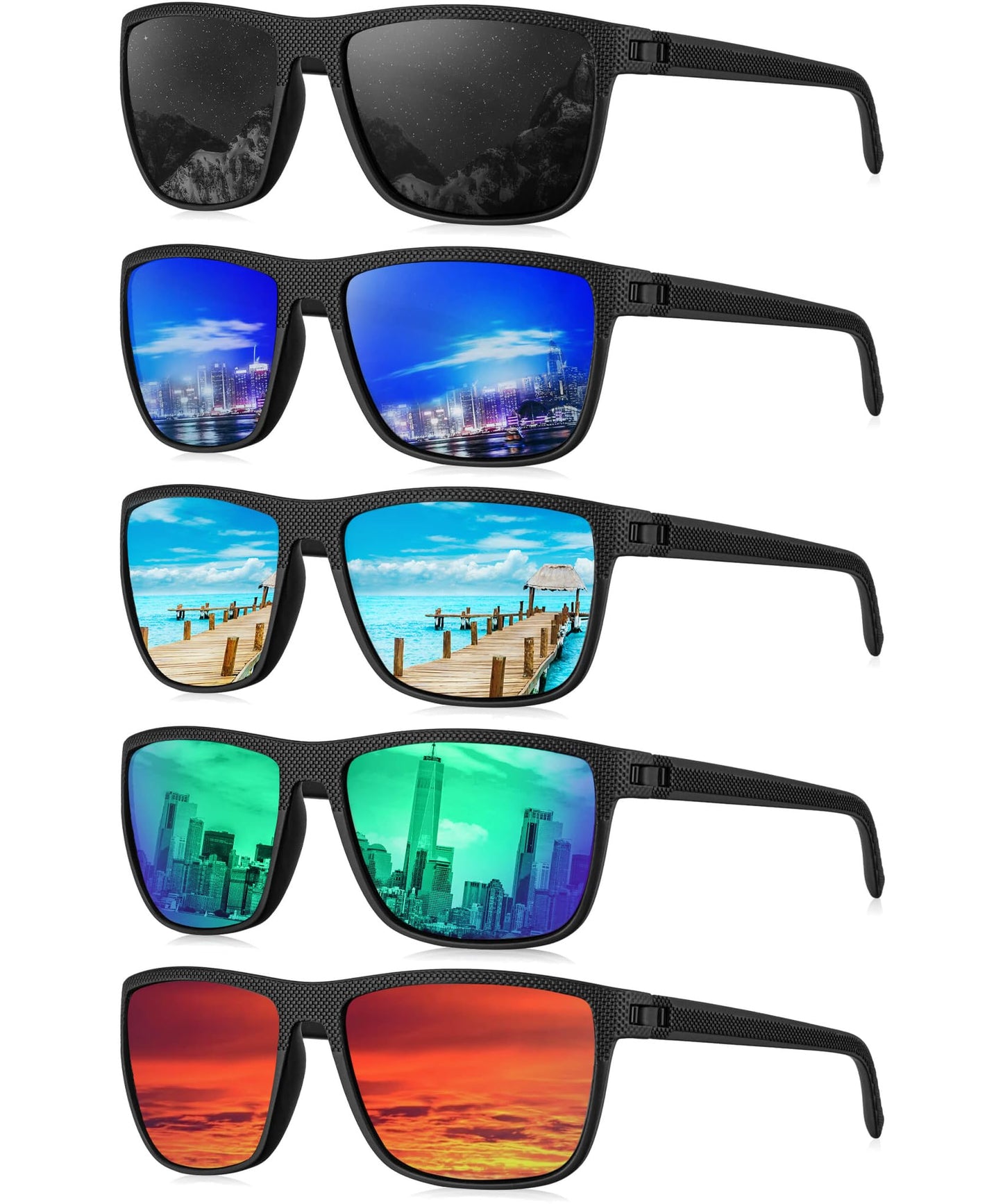 KALIYADI Mens-Sunglasses Polarized Sun-Glasses Men: Classic Sunglasses for Driving Fishing Golf With UV400 Protection