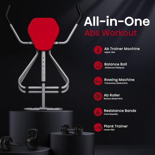 Seanleecore Ab Swing Infinity Home Gym Machine, Core Training Equipment, Foldable, 300 lbs Weight Capacity, Black