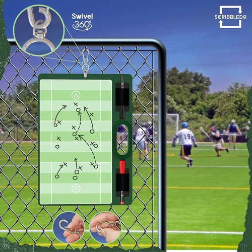 Football Dry Erase Board for Coaches 15x10.5 Double Sided Football Whiteboard Coaching Board Equipment Includes 2 White Board Markers for The Football Accessories The Perfect Coach Gifts