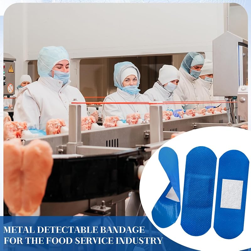 Geiserailie 200 Pcs Blue Metal Detectable Bandages 3" x 1" — Variation: 200