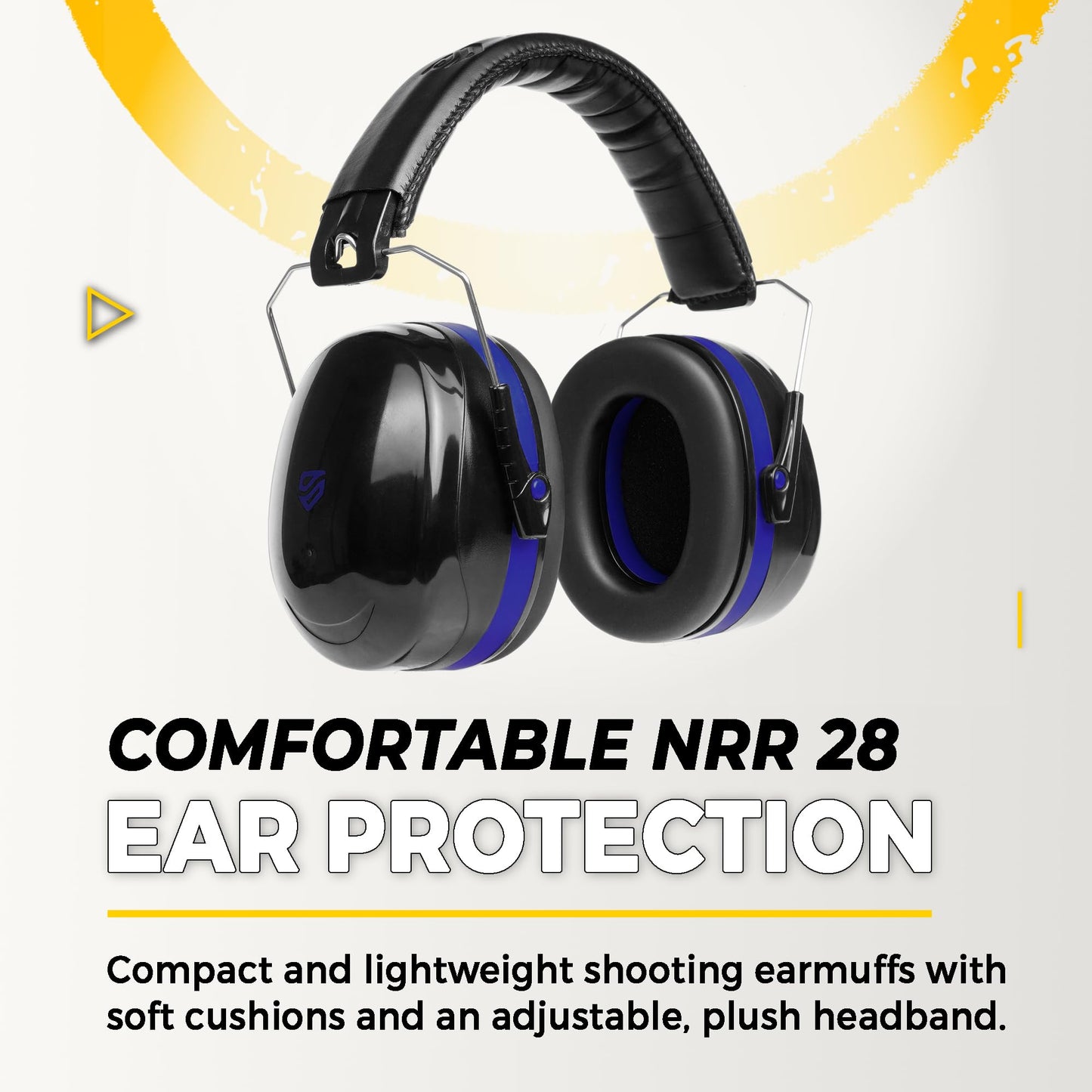 TradeSmart Shooting Ear & Hearing Protection NRR 28 Safety Earmuffs Blue