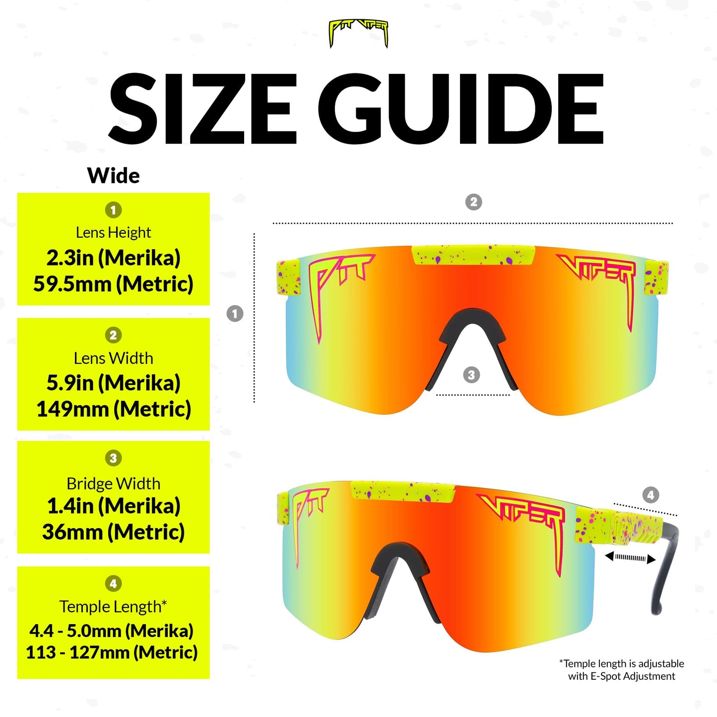 Pit Viper Sunglasses I The Original I Wide Fit I Polarized Lens, Indestructible Frame I Turbo Adjustable for Perfect Fit I Micro Fiber Bag & Retainer Straps I Rainbow Lens, Yellow Frame