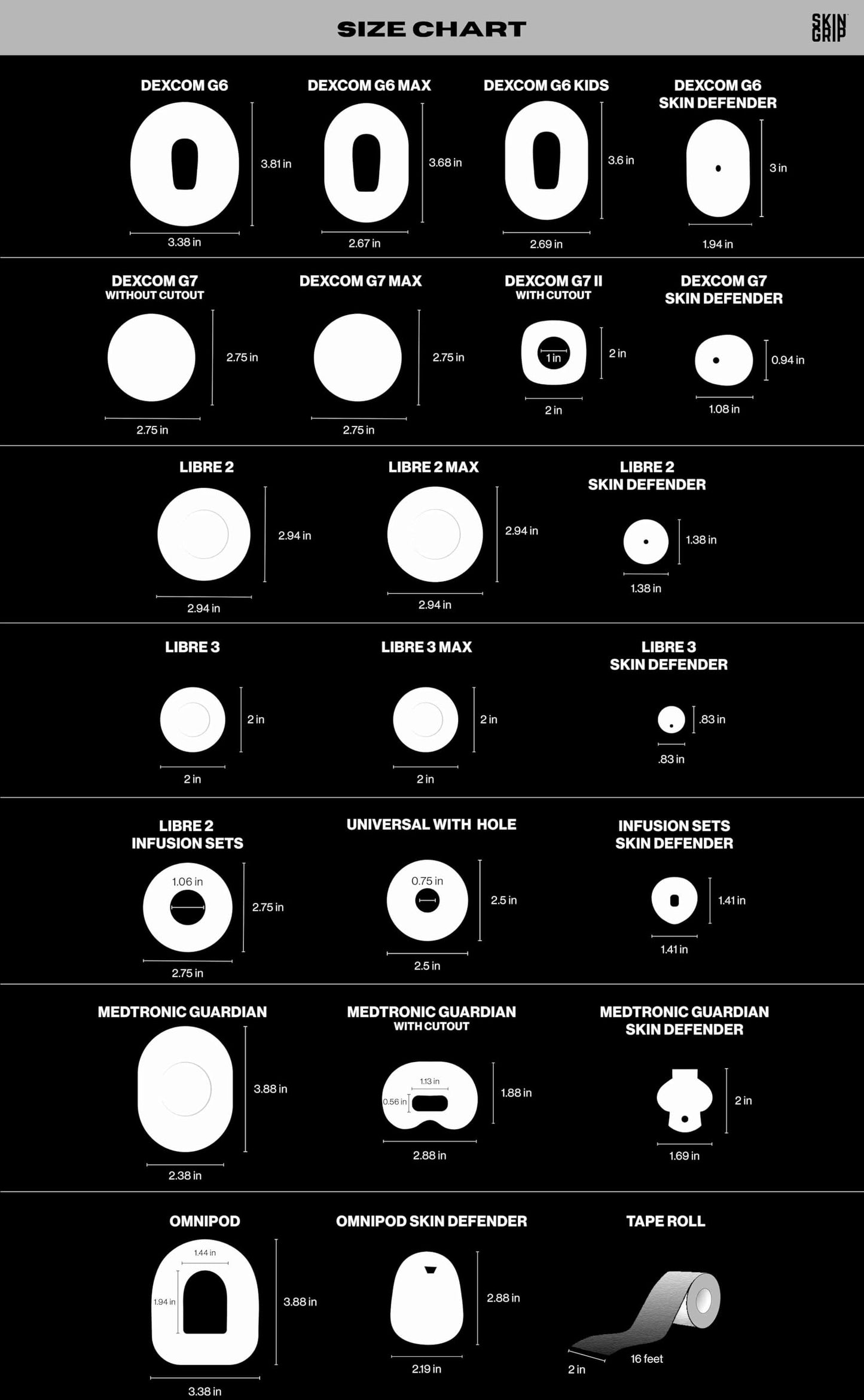 Skin Grip Adhesive Patches Compatible with Dexcom G7 & Stelo CGM – Waterproof & Sweatproof Cover for Continuous Glucose Monitor Sensor, Stays Secure for 10-15 Days – 20 Pack, Tan