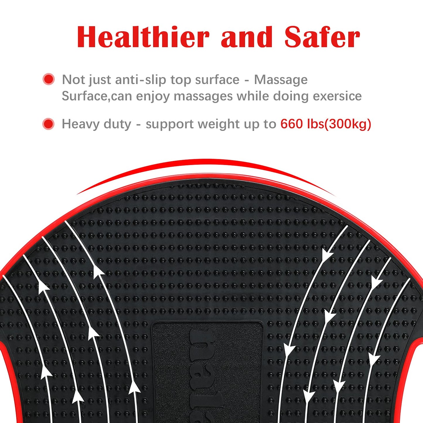 NALANDA Wobble Balance Board, Core Trainer for Balance Training and Exercising, Healthy Material Non-Skid TPE Bump Surface, Stability Board for Kids and Adults Black