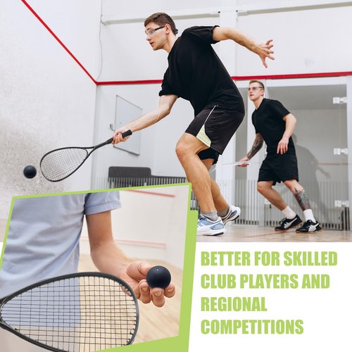 Seenelling Beginner Squash Racquet Set Includes 2 Squash Racquets with Racket Bags, 2 Anti Fog Goggles with Cases, and 2 Blue Dot Ball for Beginners, Training, and Recreational Play
