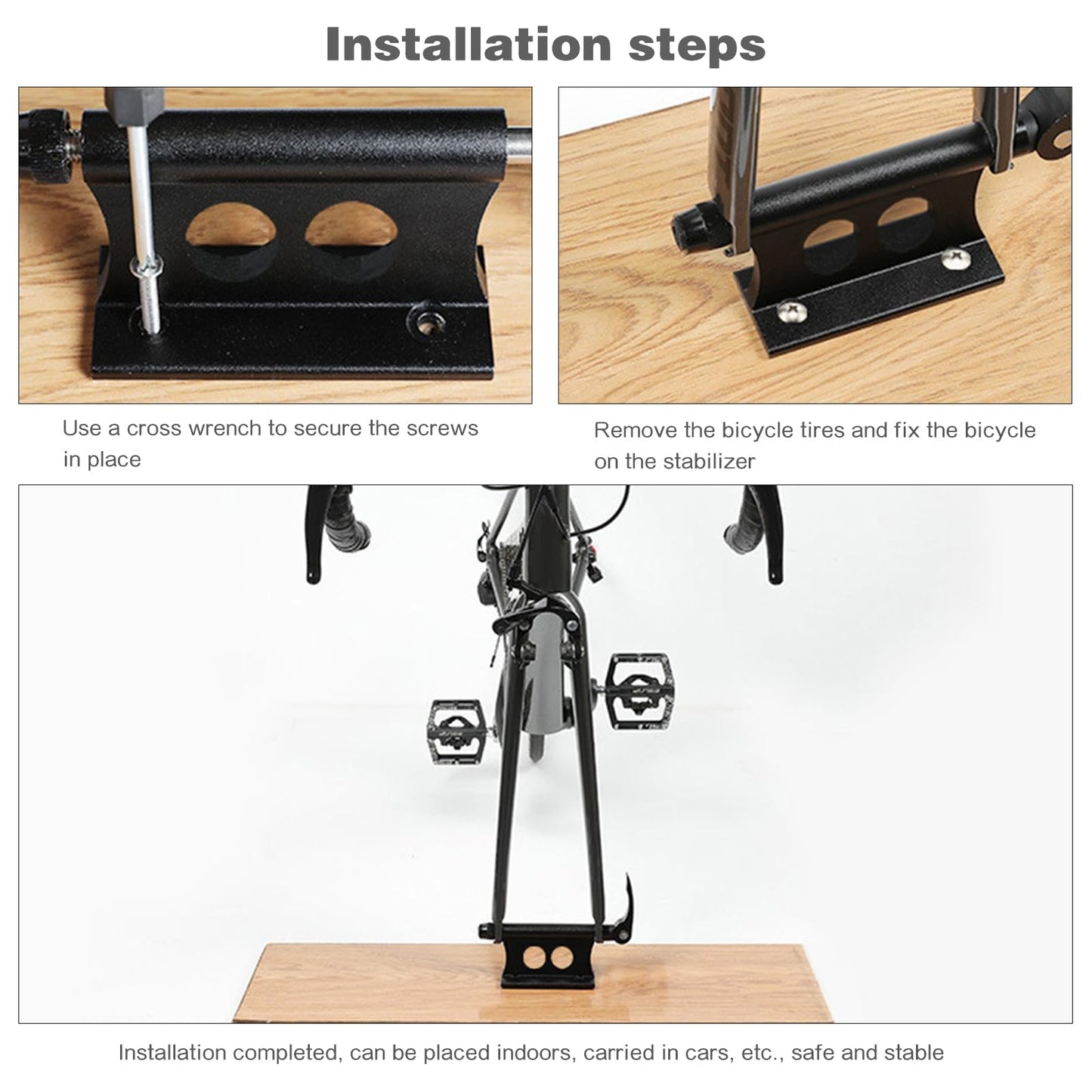 Bike Fork Mount, Bicycle Fork Rack Block, Bicycle Fork Mount, Aluminum Alloy Quick Release Bike Fork Mount Holder, Travel-Friendly, Multi-Bike Compatible, Black