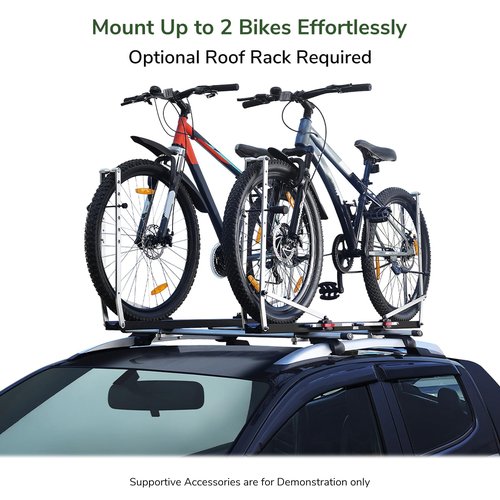 RYFA Rapid Roof Rack for Bike/Cycle | for Van, Camper, Passenger Vehicle & RV/Travel Trailer | Fits 16"- 29" Wheels | Payload: 34kg/75lb