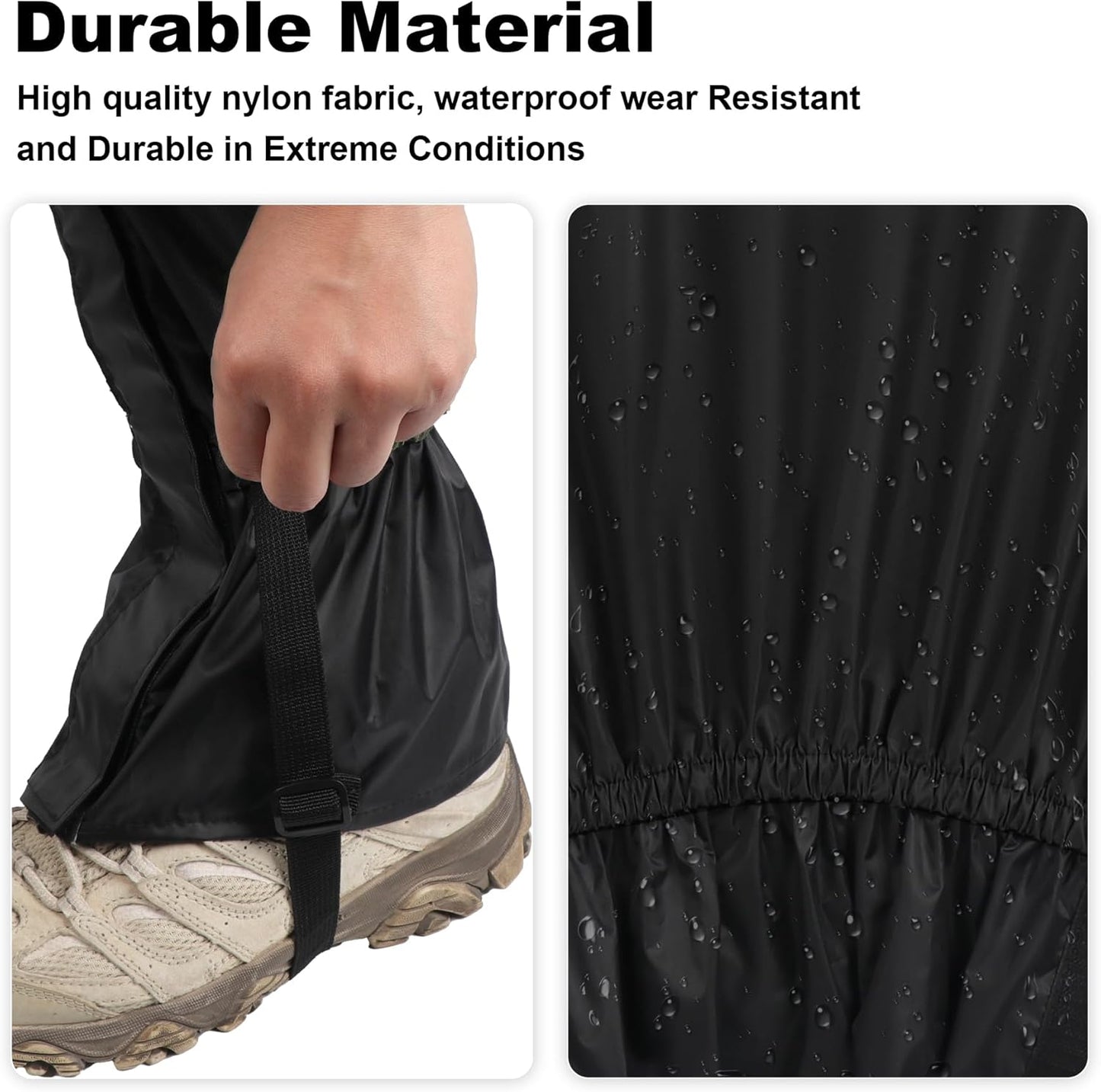 2 PCS Waterproof Lawn Care Leg Gaiters,Garden Trimming Leg Chaps,Weed Eating Leg Protectors