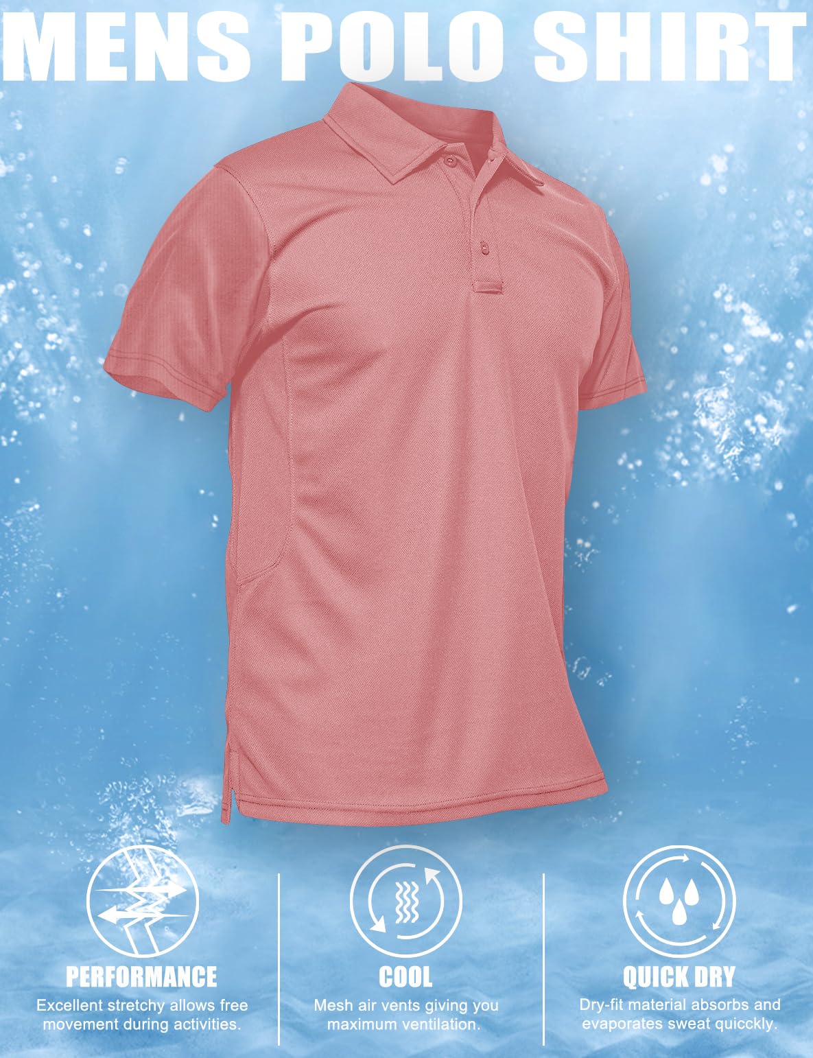 MAGCOMSEN Polo Shirts for Men T Shirts Golf Shirts Pique Polo Shirts for Men Short Sleeve Military Shirts Combat Shirt Tactical Shirt for Men Fishing Shirts