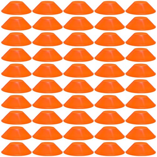 wlilupah 25 Pcs Mini Soccer Cones for Sport Agility Disc Cones Soccer Training for Agility Drills Sports Football Basketball Football Basketball Drills (Orange)