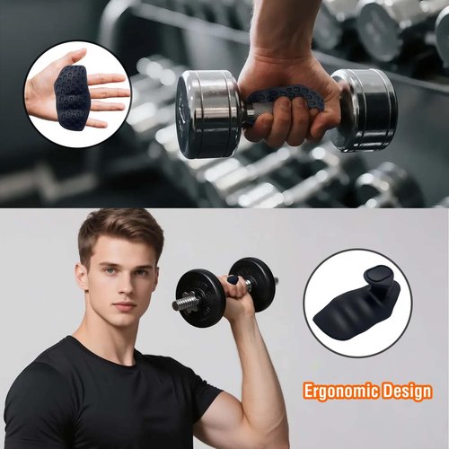 DSCMLIS Workout Grips, Weight Lifting Grip, Ergonomics Anti-Slip Rubber Gym Grips for Men and Women Weightlifting, Pull-Ups, Fitness and Bodybuilding to Protect Palm