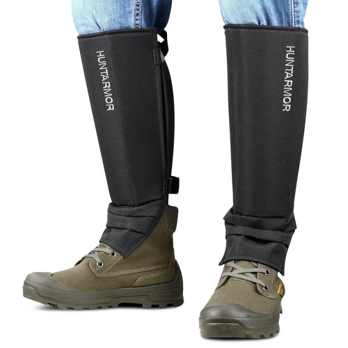 HUNTARMOR EVA Shin Guards Snake Gaiters: Semi Hard Protective EVA Resin Shell, Strong Protection for Lower Legs, Comfortable Men's Snake Proof Gaiters, Adjustable Size for Hunting Hiking
