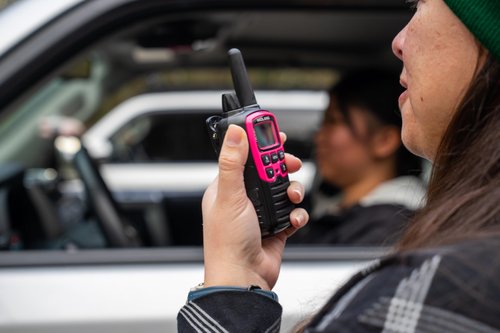 Midland® T71PNK X-TALKER FRS Walkie Talkies with NOAA Weather Scan & Alert – Long Range Two-Way Radios – 36 Channels, 121 Privacy Codes – for Camping, Overlanding, Rock Crawling – Black/Pink, 2 Pack