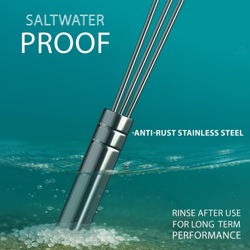 Epoacht 6 ft Pole Spear for Spearfishing – Hawaiian Sling Harpoon Kit with Fiberglass Shaft, Single Tip, 3-Prong, 5-Prong Heads & Fish Stringer – Complete Travel-Friendly Harspoon Set