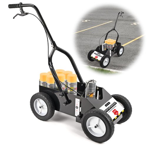 YOOLLE-TOOLS Heavy Duty Striping Line Marking Machine, Parking Lot Striping Machine, Work with Professional Inverted Striping Spray Paint, 9.8" x 13" x 28.3", Black