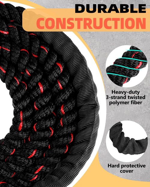 Frelaxy Jump Rope 1LB, Weighted Jump Rope for beginners, Heavy Jump Ropes for Fitness, Total Body Workouts, Weight Loss, Strength Training, Compact Skipping Rope for Home Gym Workout Equipment (Black)