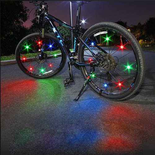 MapleSeeker Bike Wheel Lights with Batteries Included, Waterproof Bicycle Wheel Lights for Safe Cycling, Easy to Install Cool Bike Lights