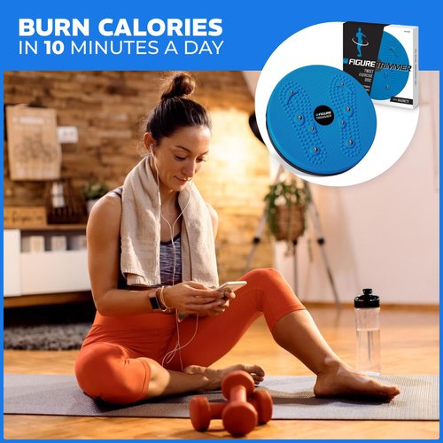 Figure Trimmer Core Abs Twister Board - Waist Sculptor Twister Board for Core & Ab Exercise - Waist Twisting Disc, Dizzy Disc Twist Board for Slimming Workout with 8 Magnets Reflexology