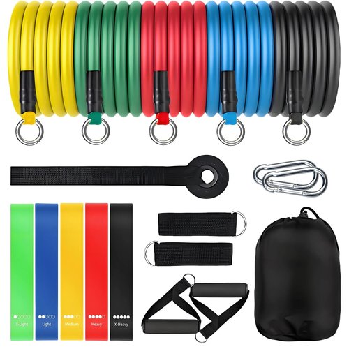 Exercise Bands Resistance Bands Set,Resistance Bands for Physical Therapy,Exercise Bands with Handles,Workout Bands Resistance for Women & Men(150 LBS)